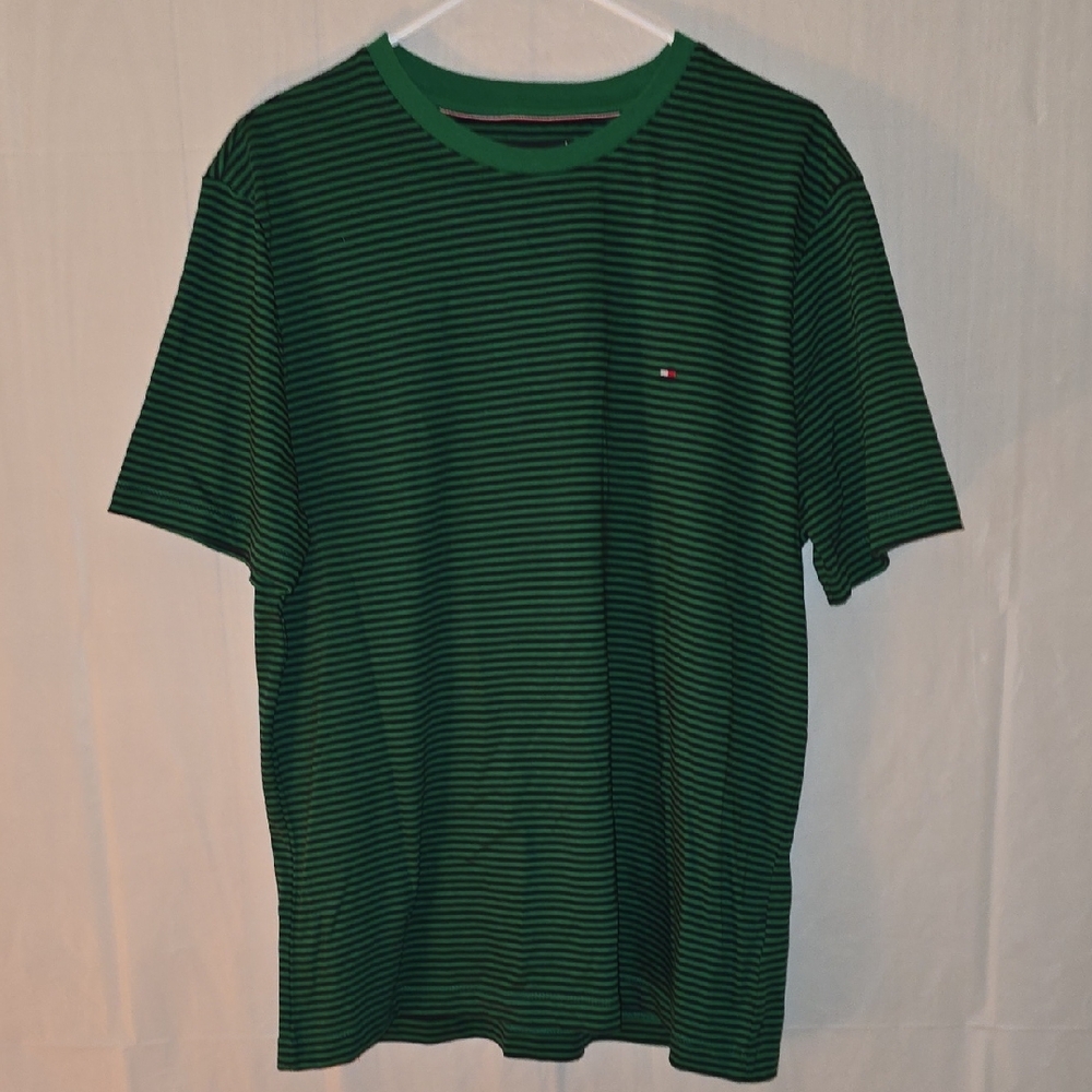 Tommy Hilfiger Green & Navy Stripes Tee XL